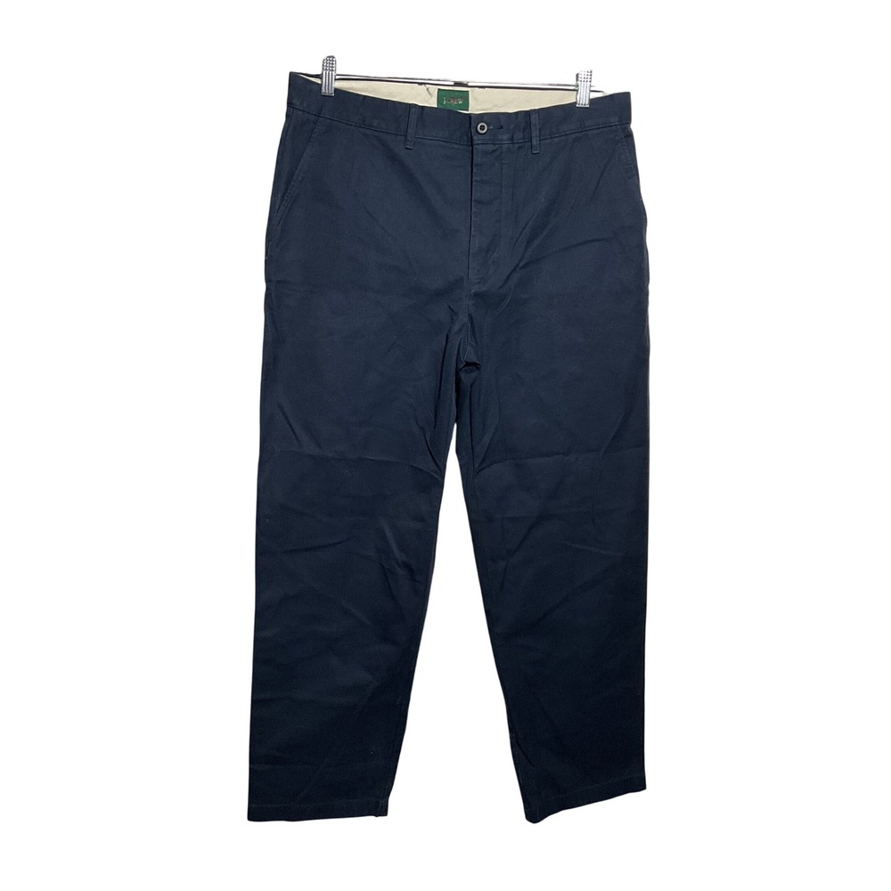 J.Crew Classic Chino Pants Mens W35 L32 Navy Blue Cotton Casual Trousers